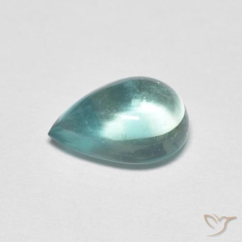 Fluorite Tono blu elettrico naturale da 2.07 ct, Forma a pera, Trasparente