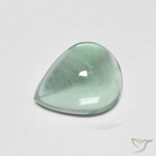 2.77ct Naturale Verde bluastro chiaro Fluorite, Forma a pera, Trasparente
