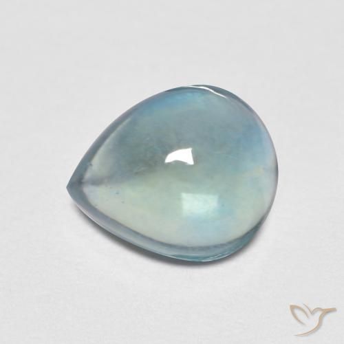 2.17ct Naturale Alzavola Chiaro Fluorite, Forma a pera, Trasparente