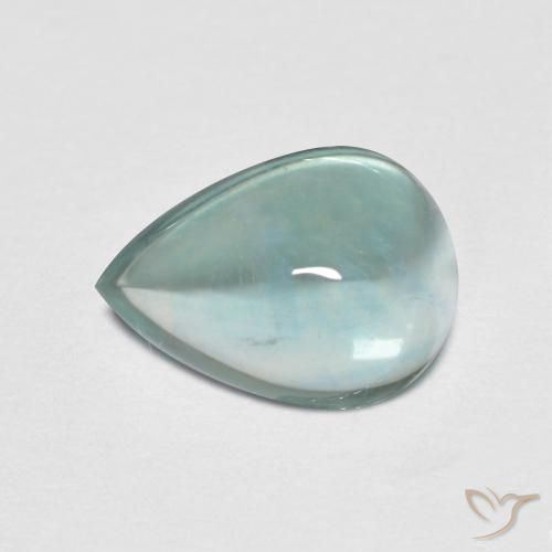 Fluorite Tono blu elettrico naturale da 2.34 ct, Forma a pera, Trasparente