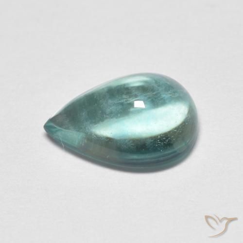 Fluorite Tono blu elettrico naturale da 2.34 ct, Forma a pera, Trasparente
