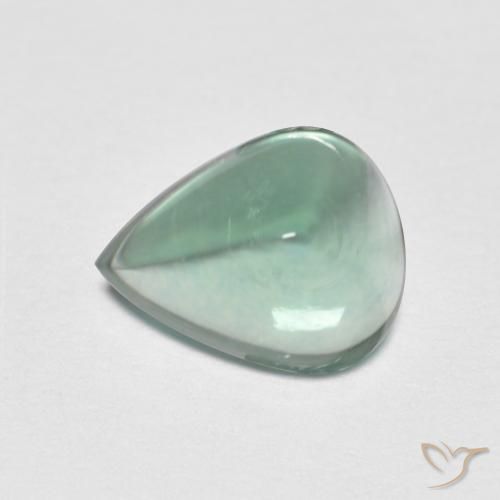 2.94ct Naturale Verde bluastro Fluorite, Forma a pera, Trasparente