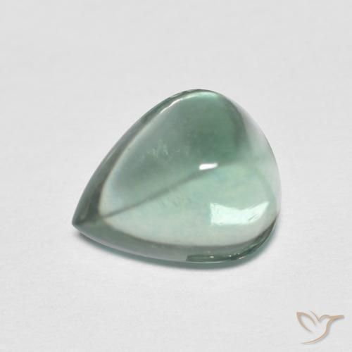 Fluorite Verde bluastro naturale da 2.94 ct, Forma a pera, Trasparente
