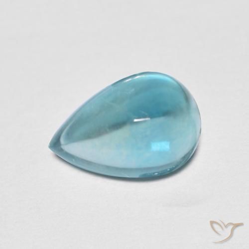 Fluorite Blu verde naturale da 2.31 ct, Forma a pera, Trasparente