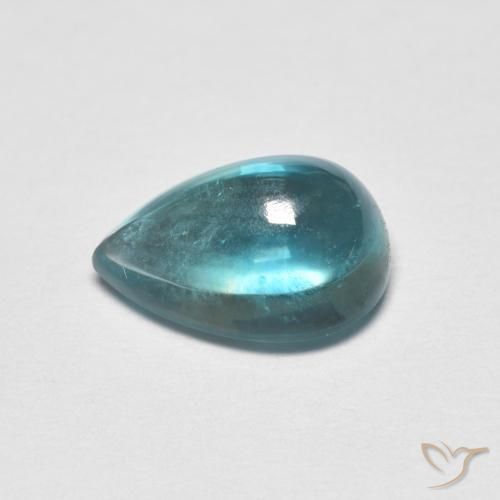 Fluorite Blu verde naturale da 2.31 ct, Forma a pera, Trasparente