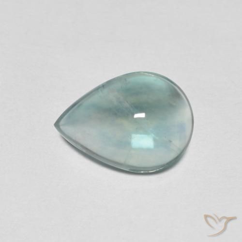 2.28ct Naturale Azzurro Verde molto chiaro Fluorite, Forma a pera, Trasparente