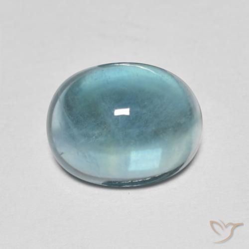 5.05ct Naturale Blu verde Fluorite, Ovale, Trasparente