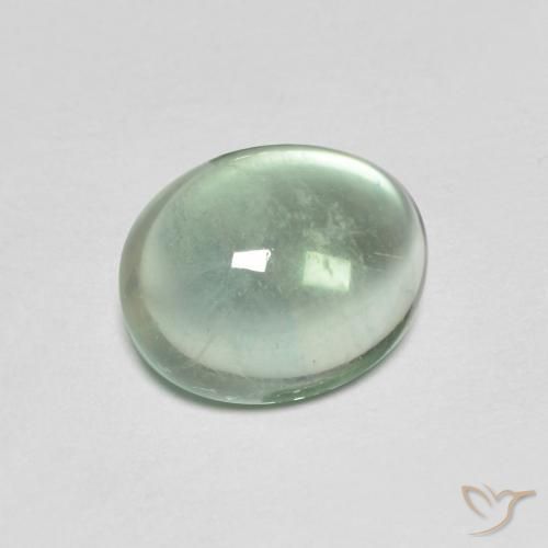 Fluorite Verde molto chiaro naturale da 3.26 ct, Ovale, Trasparente