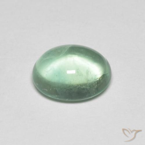 Fluorite Verde molto chiaro naturale da 3.26 ct, Ovale, Trasparente