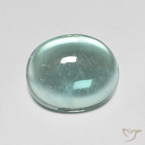 6.35ct Naturale Verde chiaro Fluorite, Ovale, Trasparente
