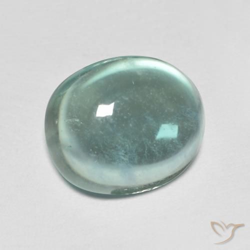 Fluorite Verde chiaro naturale da 6.35 ct, Ovale, Trasparente