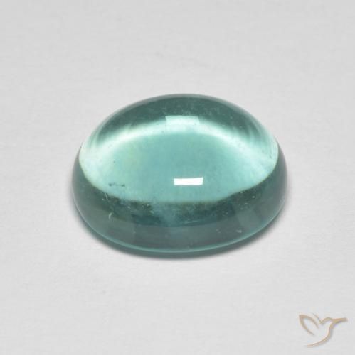Fluorite Verde chiaro naturale da 6.35 ct, Ovale, Trasparente