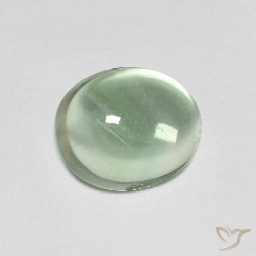 Fluorite Verde chiaro naturale da 3.42 ct, Ovale, Trasparente