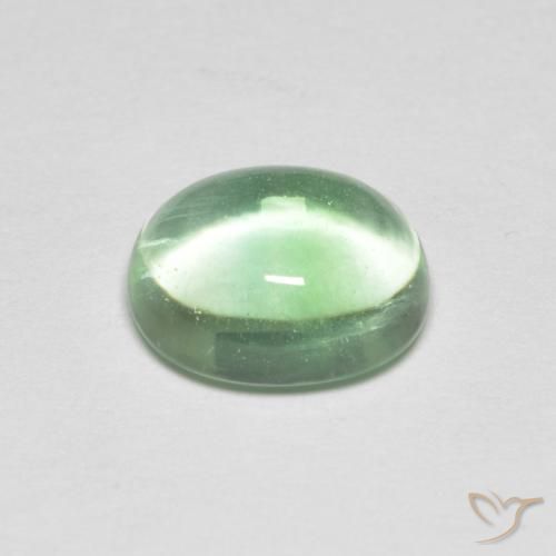 Fluorite Verde chiaro naturale da 3.42 ct, Ovale, Trasparente