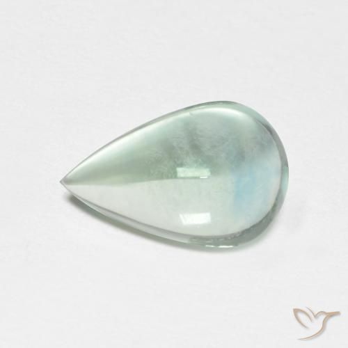 1.95ct Naturale Verde bluastro chiaro Fluorite, Forma a pera, Trasparente