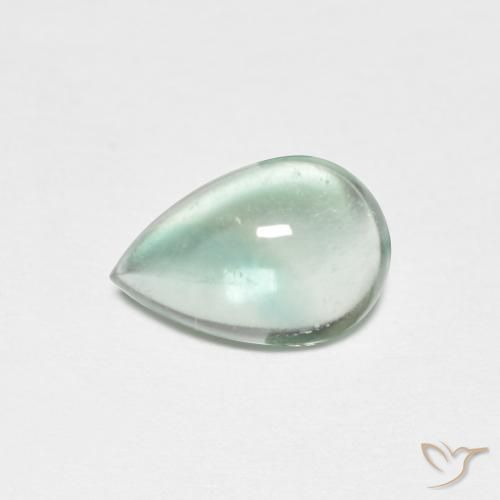 1.85ct Naturale Verde bluastro chiaro Fluorite, Forma a pera, Trasparente