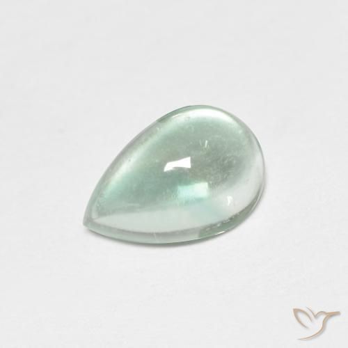 Fluorite Verde bluastro chiaro naturale da 1.85 ct, Forma a pera, Trasparente