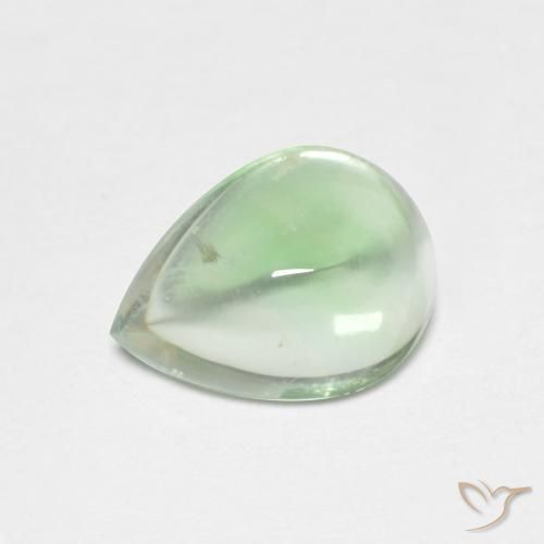 Fluorite Verde chiaro naturale da 2.74 ct, Forma a pera, Trasparente