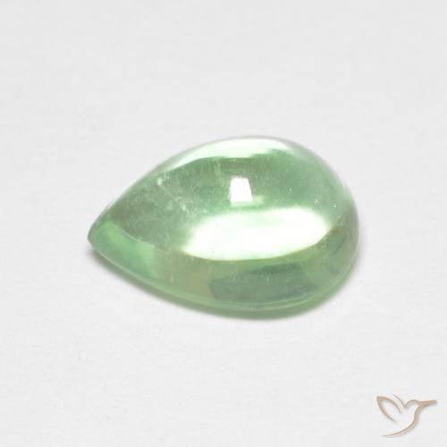Fluorite Verde chiaro naturale da 2.74 ct, Forma a pera, Trasparente