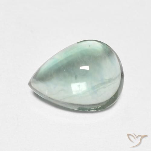 2.69ct Naturale Verde bluastro Fluorite, Forma a pera, Trasparente