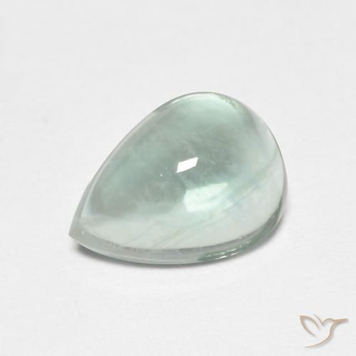 Fluorite Verde bluastro naturale da 2.69 ct, Forma a pera, Trasparente