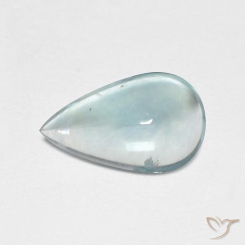 Fluorite Blu Medio Verde naturale da 2.00 ct, Forma a pera, Trasparente