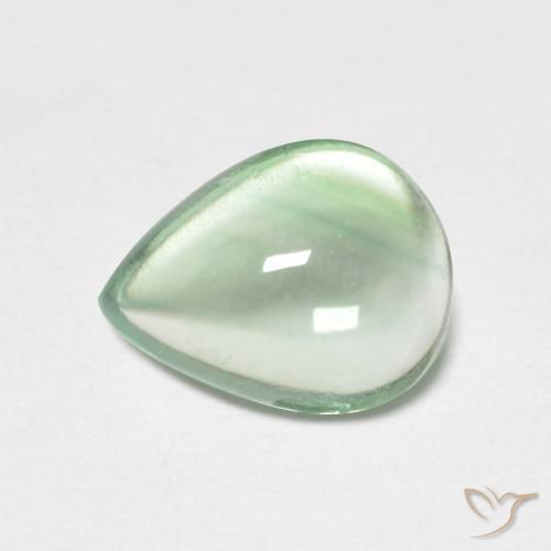 Fluorite Verde medio naturale da 2.21 ct, Forma a pera, Trasparente
