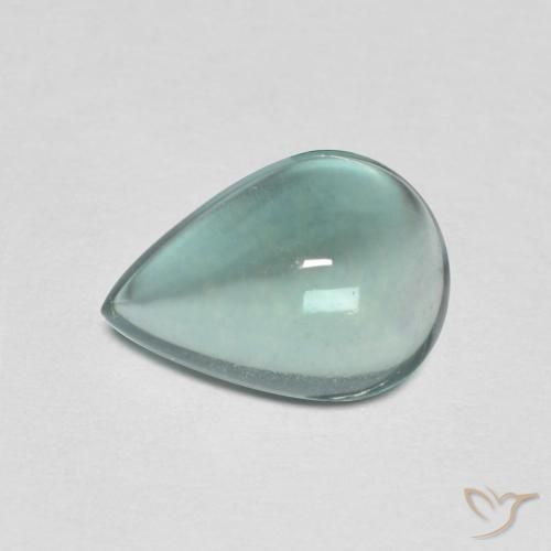 2.34ct Naturale Azzurro Verde molto chiaro Fluorite, Forma a pera, Trasparente