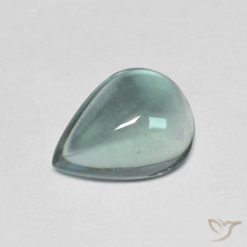 Fluorite Azzurro Verde molto chiaro naturale da 2.34 ct, Forma a pera, Trasparente