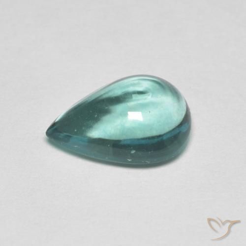 Fluorite Azzurro Verde molto chiaro naturale da 2.34 ct, Forma a pera, Trasparente