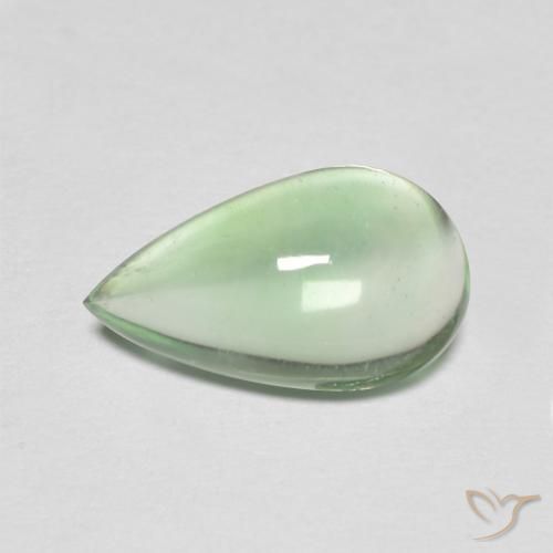2.66ct Naturale Verde chiaro Fluorite, Forma a pera, Trasparente