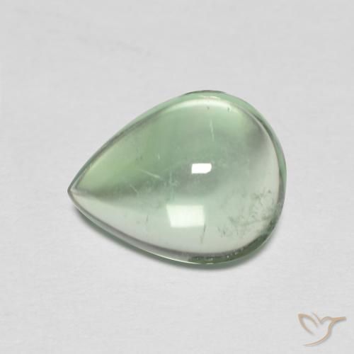 2.62ct Naturale Menta verde Fluorite, Forma a pera, Trasparente