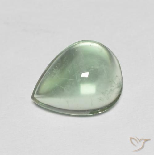 Fluorite Menta verde naturale da 2.62 ct, Forma a pera, Trasparente