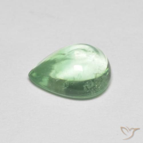Fluorite Menta verde naturale da 2.62 ct, Forma a pera, Trasparente