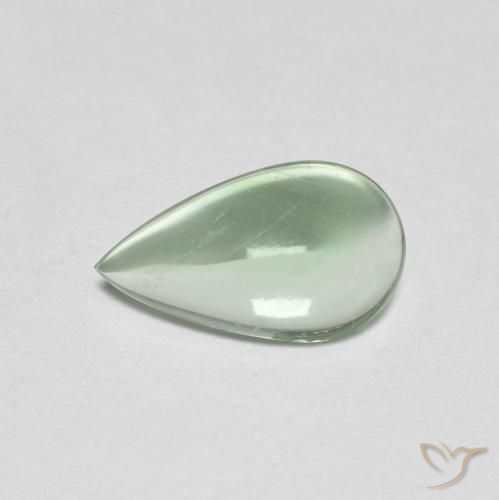Fluorite Menta chiara naturale da 1.98 ct, Forma a pera, Trasparente