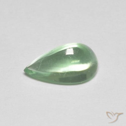 Fluorite Menta chiara naturale da 1.98 ct, Forma a pera, Trasparente