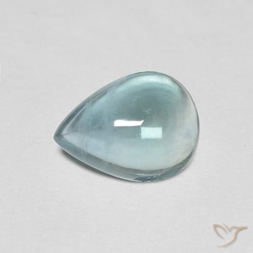 1.95ct Naturale Azzurro-Verde Fluorite, Forma a pera, Trasparente