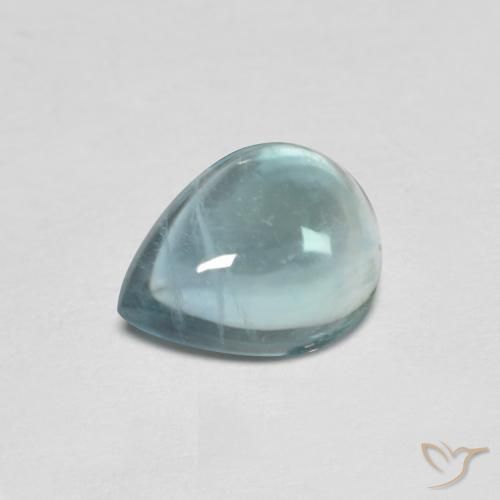 Fluorite Azzurro-Verde naturale da 1.95 ct, Forma a pera, Trasparente