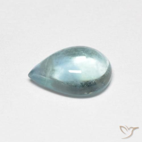 Fluorite Azzurro-Verde naturale da 2.08 ct, Forma a pera, Trasparente