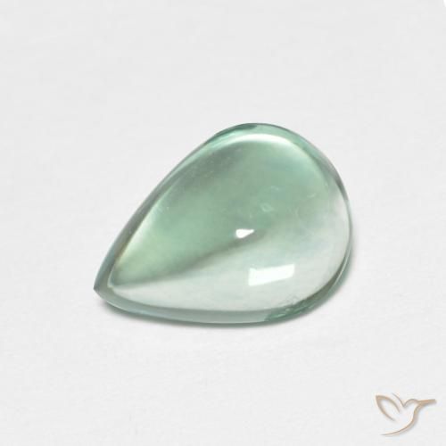 Fluorite Blu verde naturale da 2.47 ct, Forma a pera, Trasparente