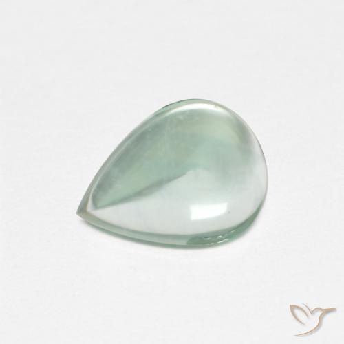 Fluorite Verde bluastro naturale da 2.27 ct, Forma a pera, Trasparente