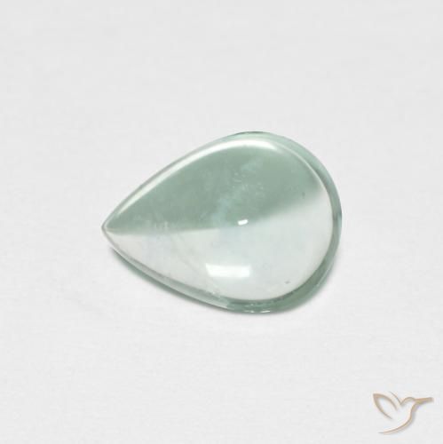 1.73ct Naturale Verde bluastro chiaro Fluorite, Forma a pera, Trasparente