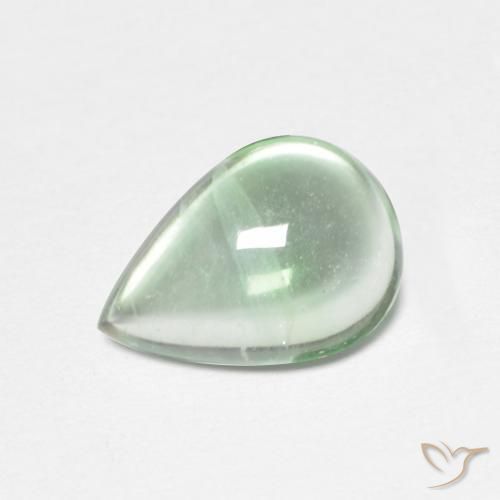 Fluorite Verde chiaro naturale da 2.38 ct, Forma a pera, Trasparente