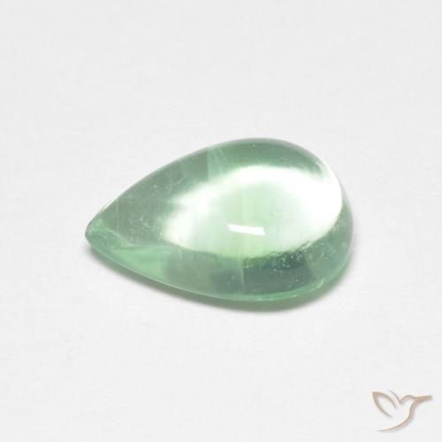 Fluorite Verde chiaro naturale da 2.38 ct, Forma a pera, Trasparente