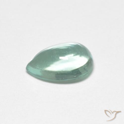Fluorite Blu verde naturale da 1.71 ct, Forma a pera, Trasparente
