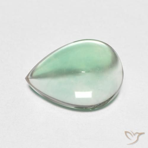 2.32ct Naturale Verde bluastro chiaro Fluorite, Forma a pera, Trasparente