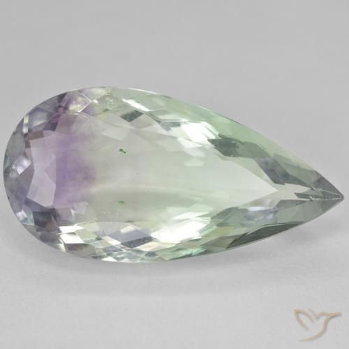 Fluorite Multicolore naturale da 22.70 ct, Forma a pera, SI
