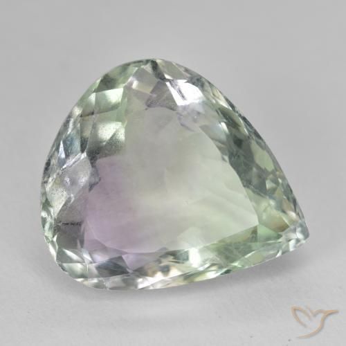 Fluorite Multicolore naturale da 19.43 ct, Forma a pera, SI