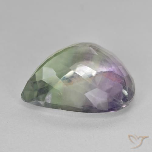 Fluorite Multicolore naturale da 19.43 ct, Forma a pera, SI