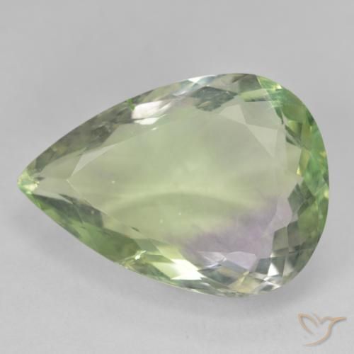 26.09ct Naturale Multicolore Fluorite, Forma a pera, VS-SI